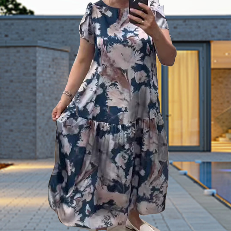 🌸Robe longue fleurie grande taille mode printemps et été 