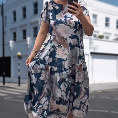 🌸Robe longue fleurie grande taille mode printemps et été 