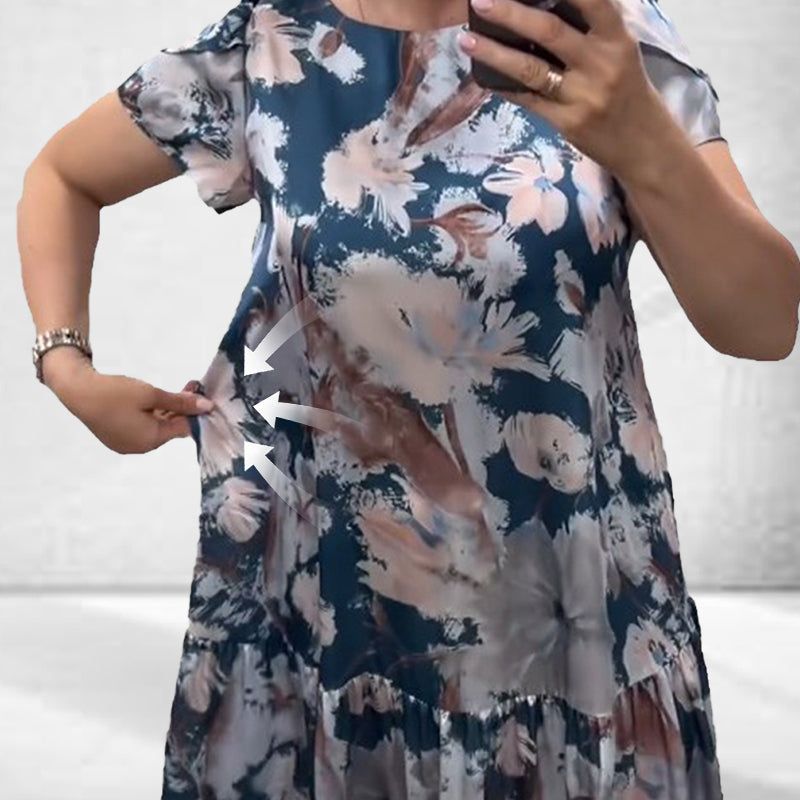 🌸Robe longue fleurie grande taille mode printemps et été 