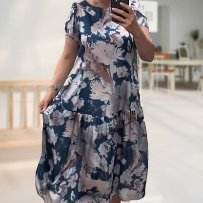 🌸Robe longue fleurie grande taille mode printemps et été 