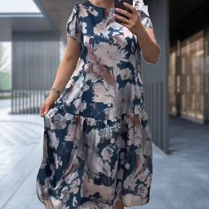 🌸Robe longue fleurie grande taille mode printemps et été 