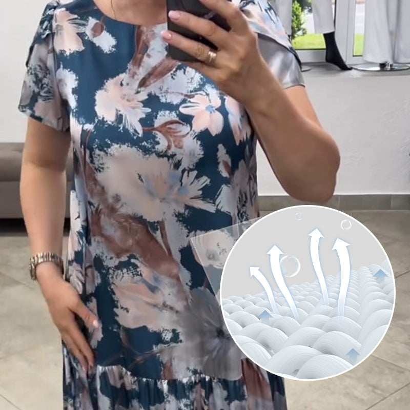 🌸Robe longue fleurie grande taille mode printemps et été 