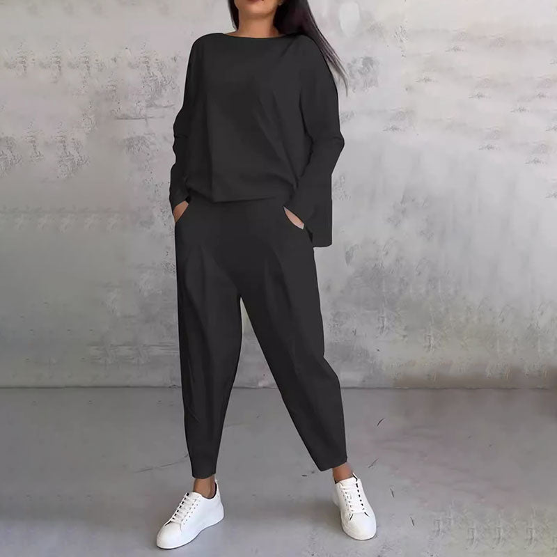 LIANNE | Ensemble deux pièces avec haut à manches longues et pantalon ample
