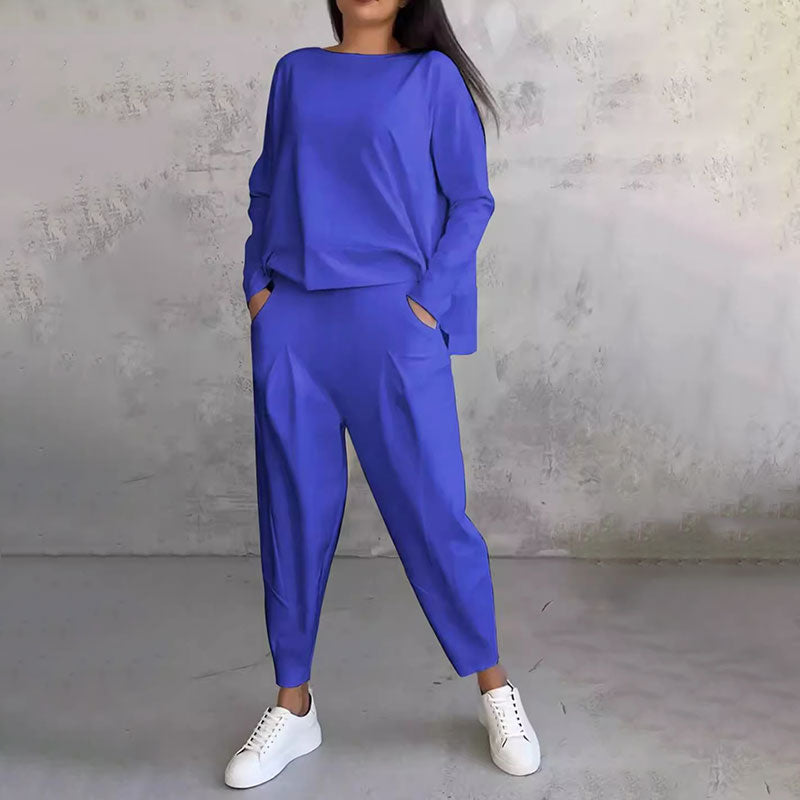 LIANNE | Ensemble deux pièces avec haut à manches longues et pantalon ample