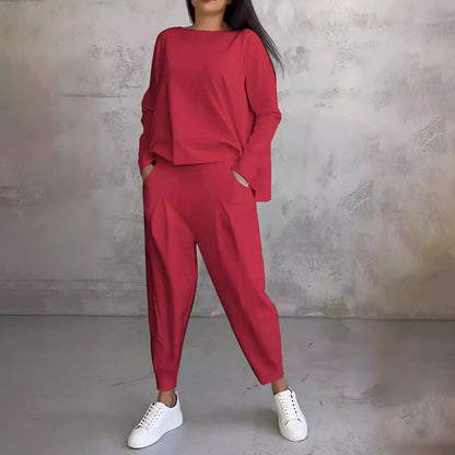 LIANNE | Ensemble deux pièces avec haut à manches longues et pantalon ample