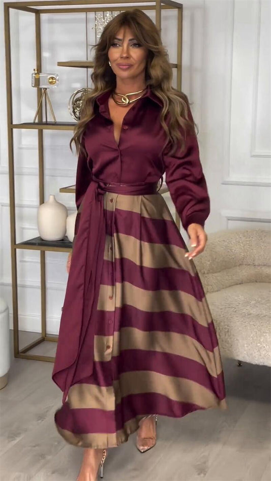 🍂Spécial Automne🍂Robe française élégante imprimée