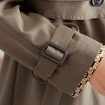 Grande vente 💥 Trench-coat mi-long à revers amincissant pour femme