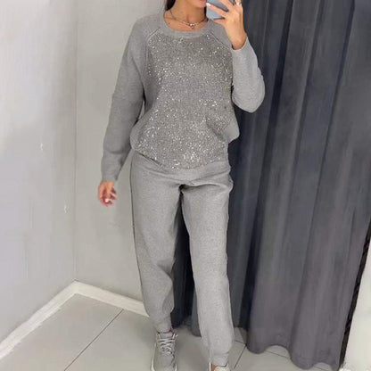💝Women's Sweatshirt and Two-Piece Set with Crystal Brocade
