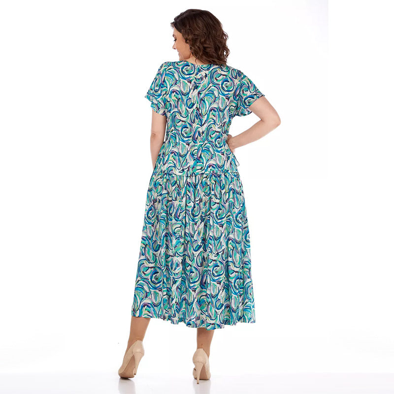 【S-4XL】🏖️Robe d'été en mousseline colorée