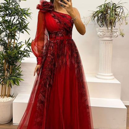 Robe à épaules dénudées en maille imprimée tendance pour femme