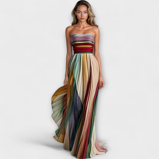 Robe d'été multicolore pour femme