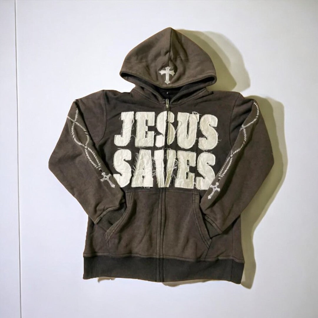 Sweat à capuche unisexe Jésus sauve