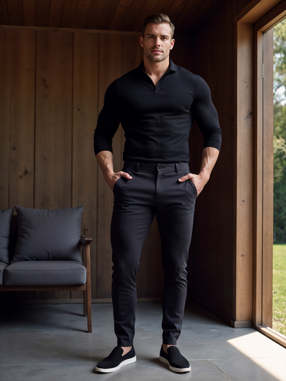 Versuvio : Pantalon extensible haut de gamme sans plis 