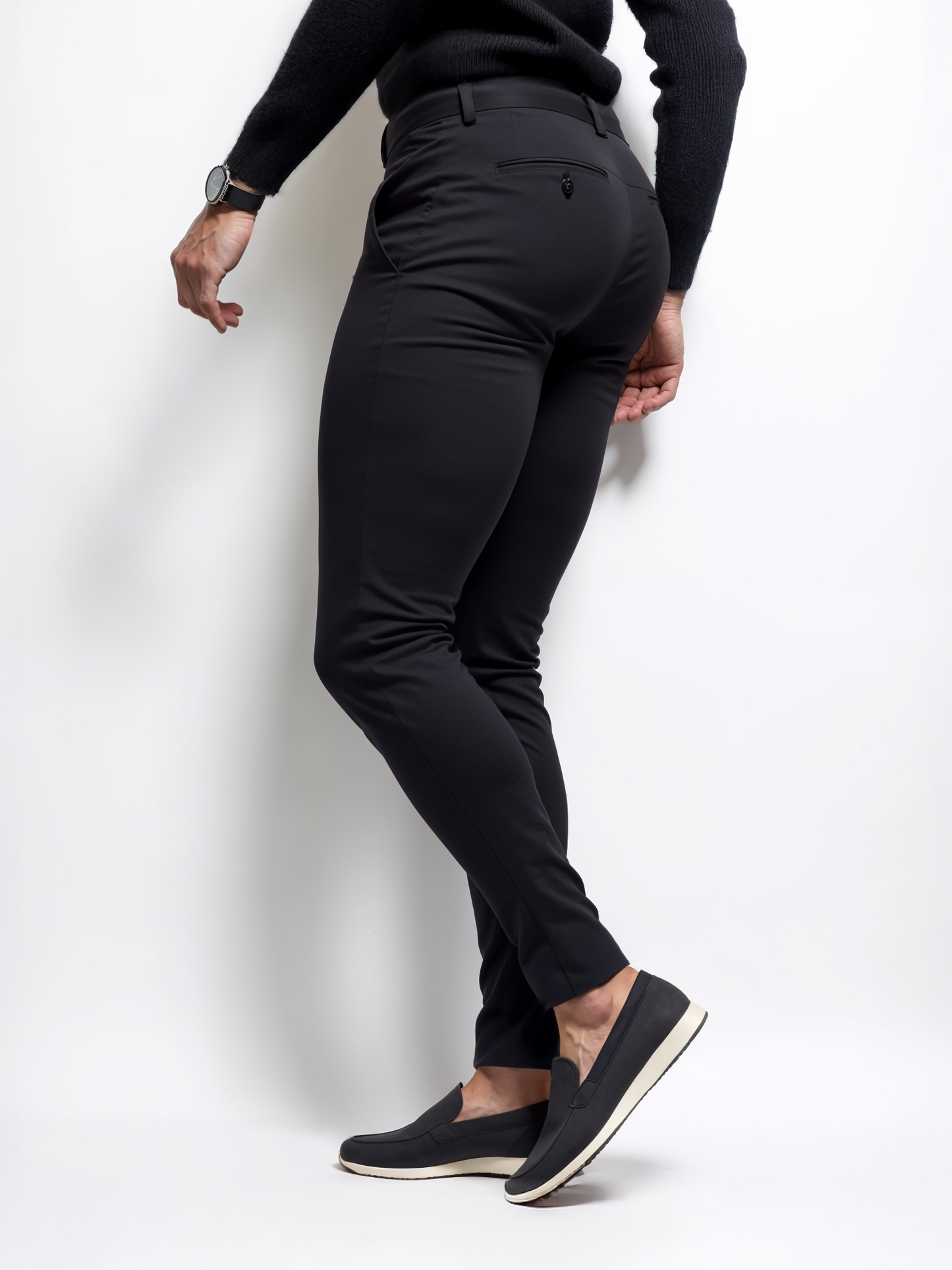 Versuvio : Pantalon extensible haut de gamme sans plis 