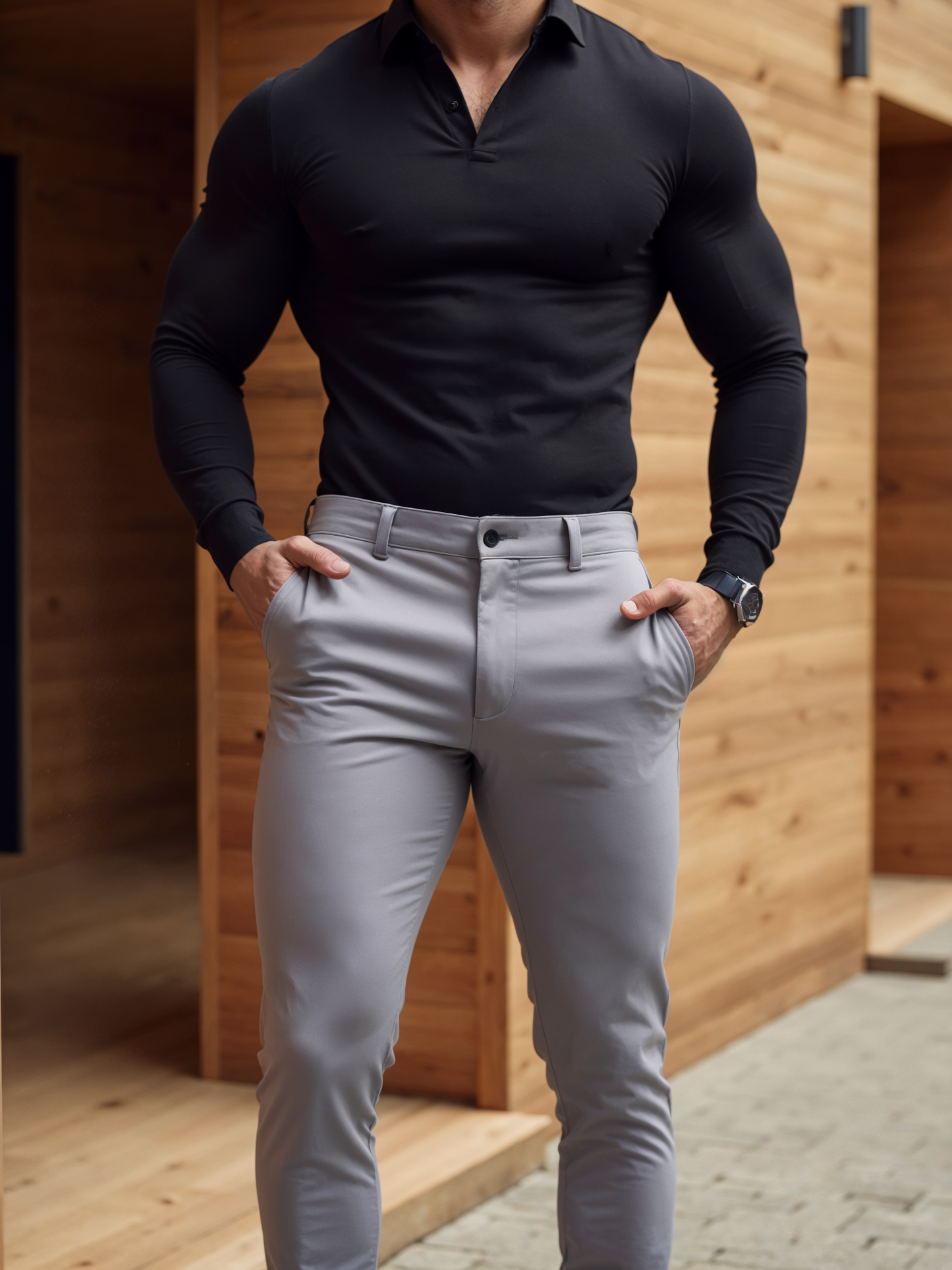 Versuvio : Pantalon extensible haut de gamme sans plis 