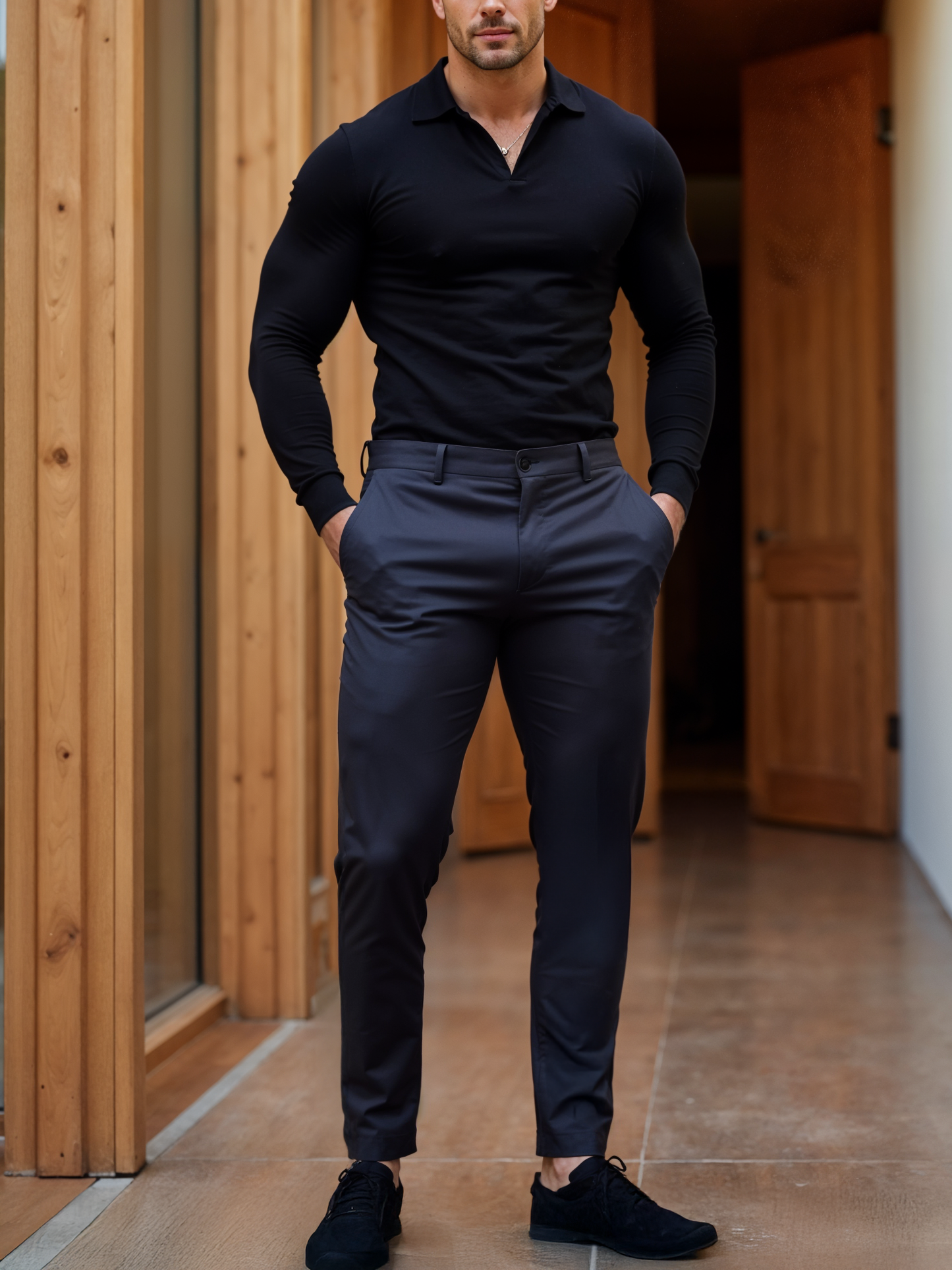 Versuvio : Pantalon extensible haut de gamme sans plis 